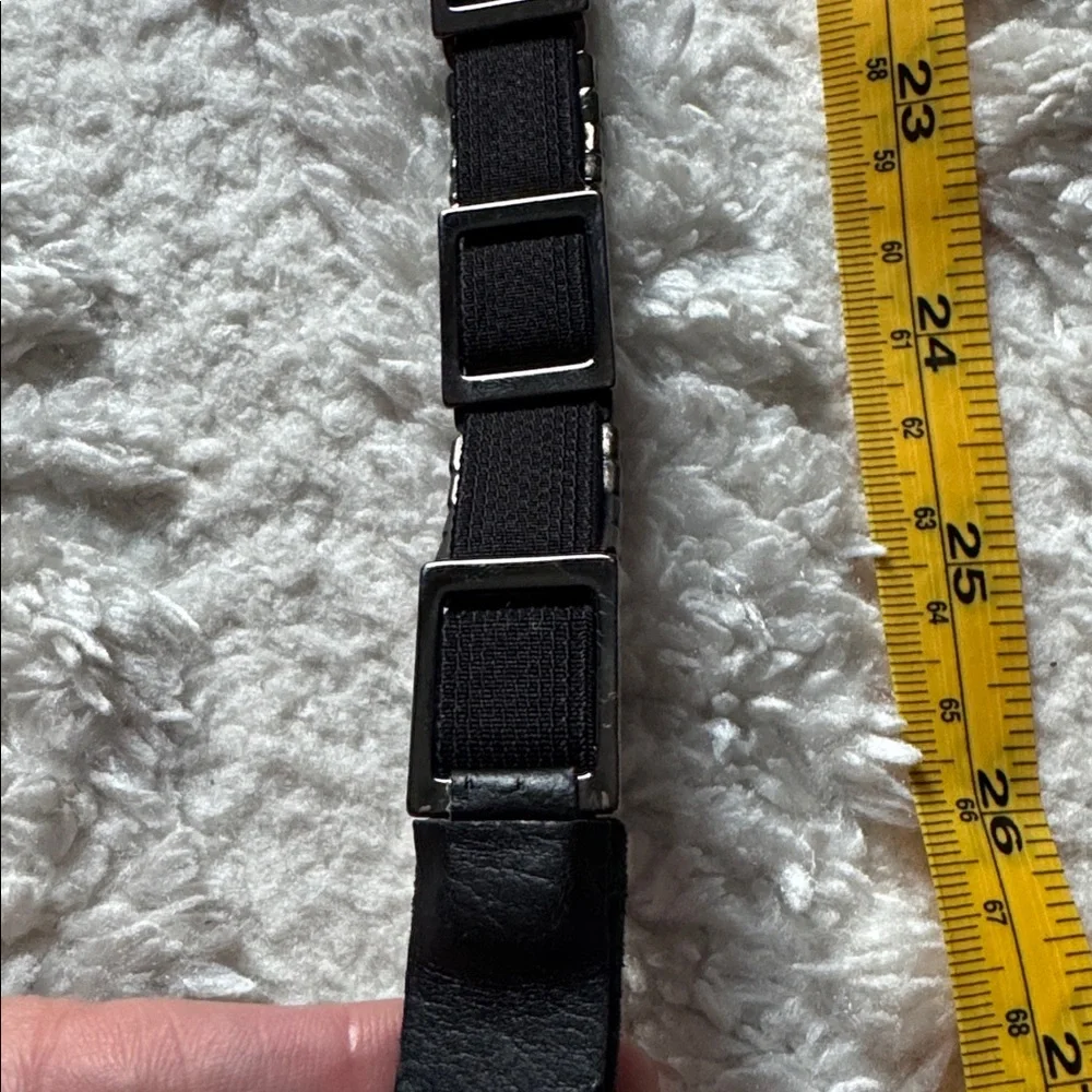 Ibel vintage Black Crystal-Embellished Women's Belt